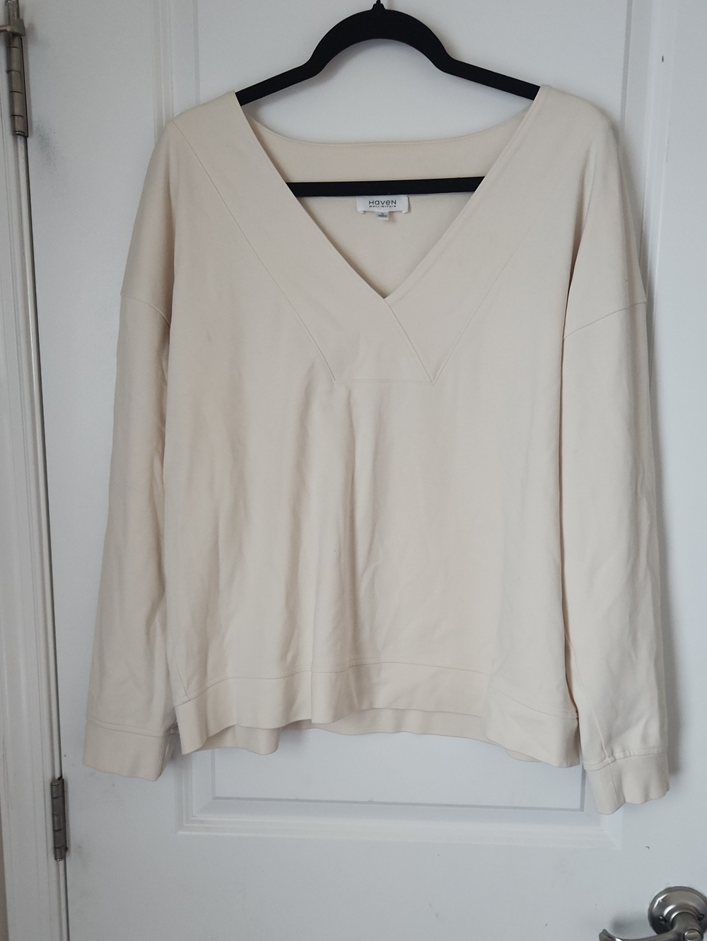 Have Soft Cream V-Neck Pullover Sweatshirt